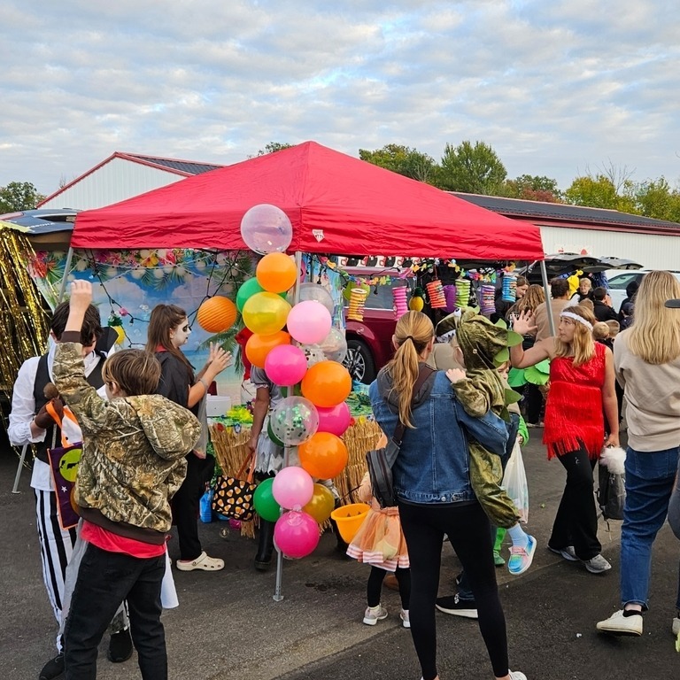 Friends and families of Cardinal Schools participated in the Trunk or Treat event at the High School in October 2023. 