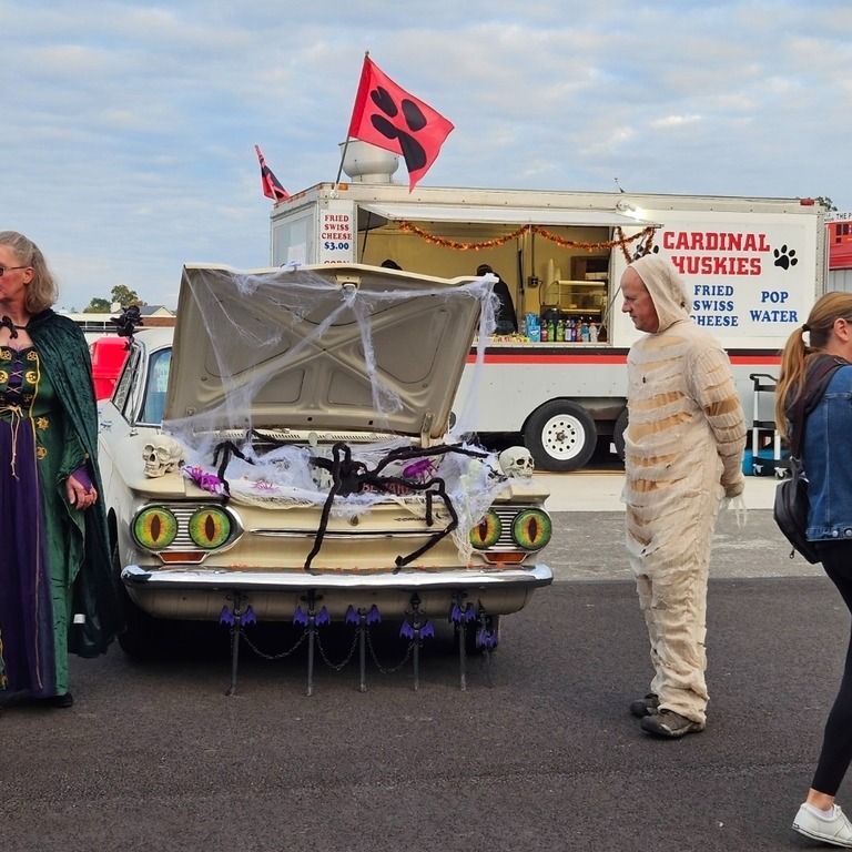 Friends and families of Cardinal Schools participated in the Trunk or Treat event at the High School in October 2023. 