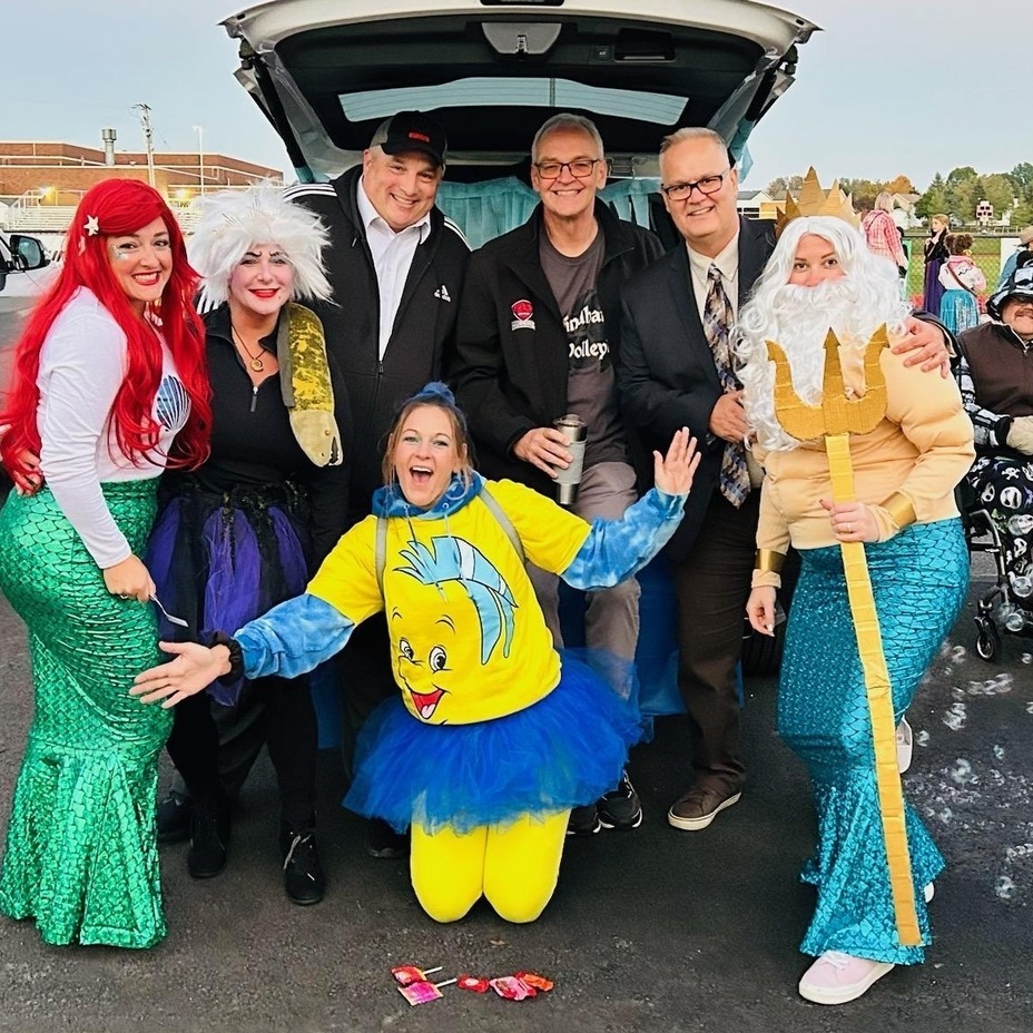 Friends and families of Cardinal Schools participated in the Trunk or Treat event at the High School in October 2023. 