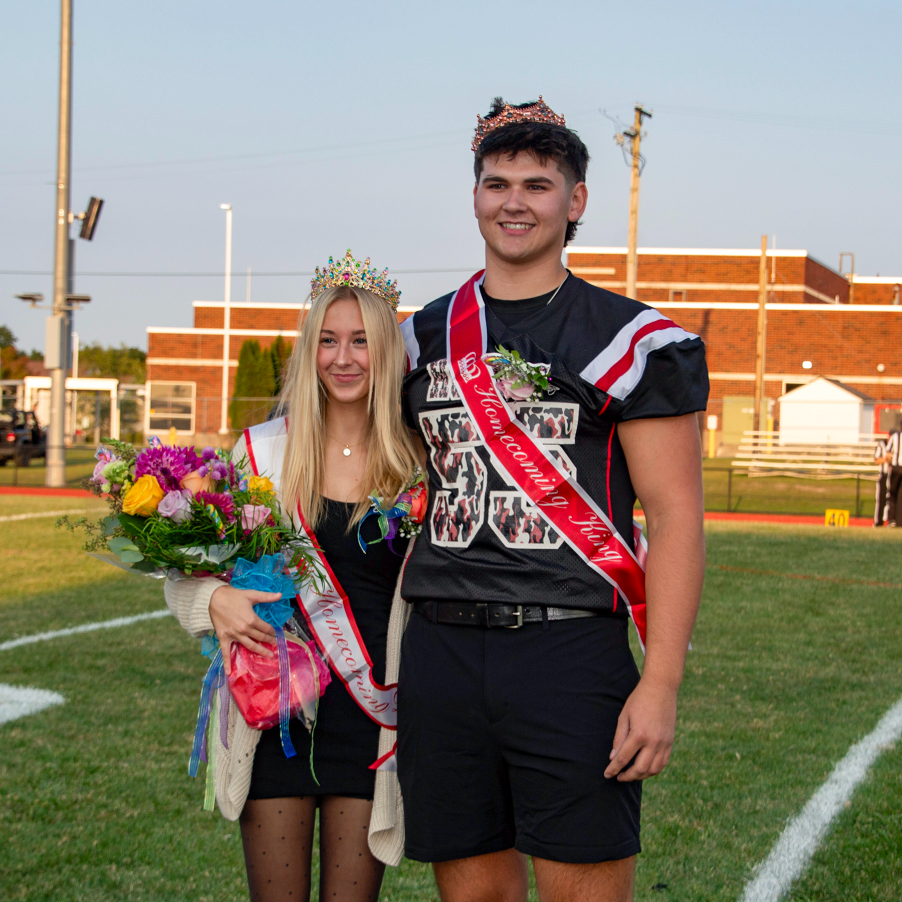 Seniors Briana L. and Max S. are crowned Homecoming King and Queen for 2023.