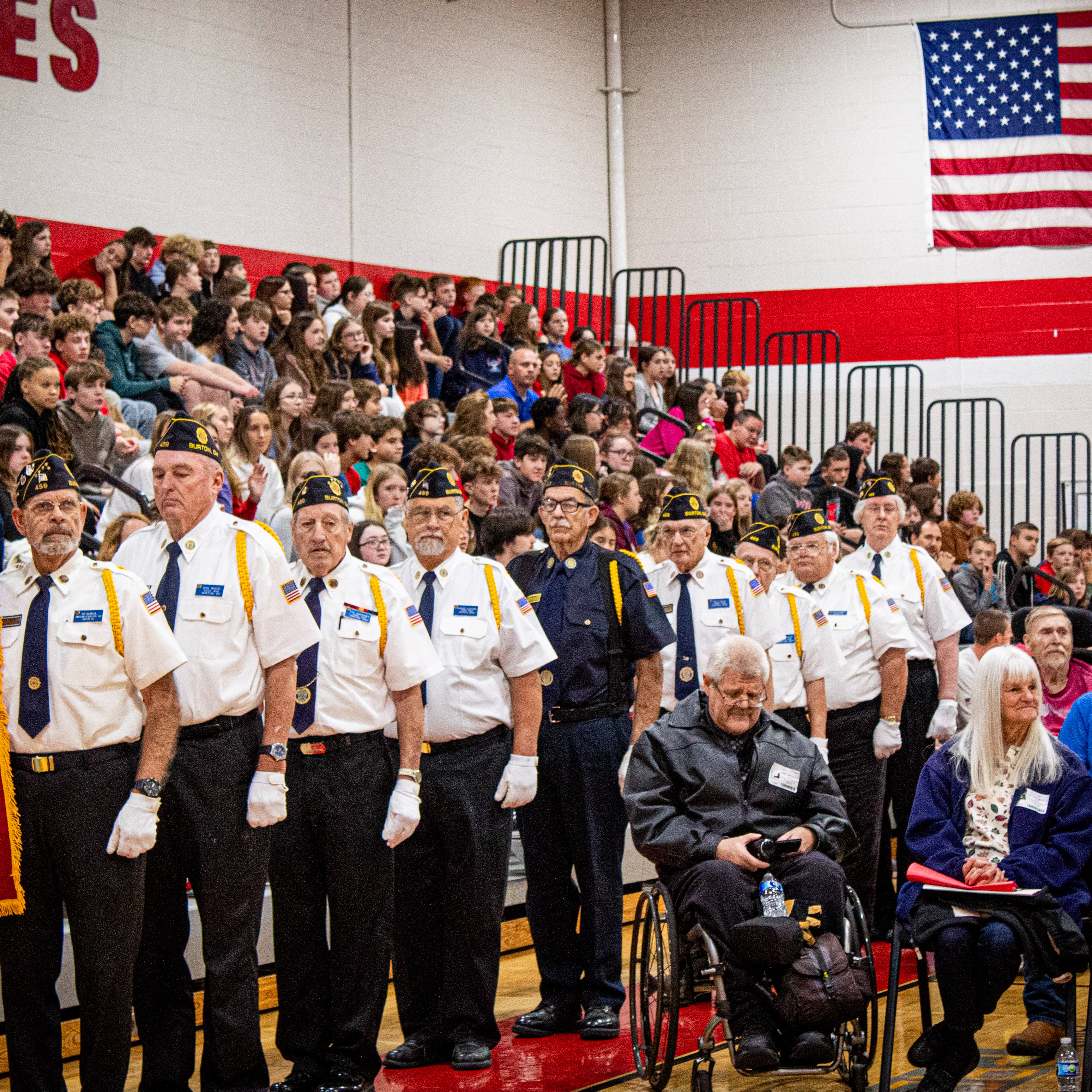 A thank you Veteran's Day breakfast and assembly was hosted for our district students. 