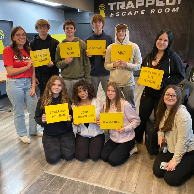 Students in Miss Dodds' Communication Class took a field trip to an escape room to master their communication skills with each other! 