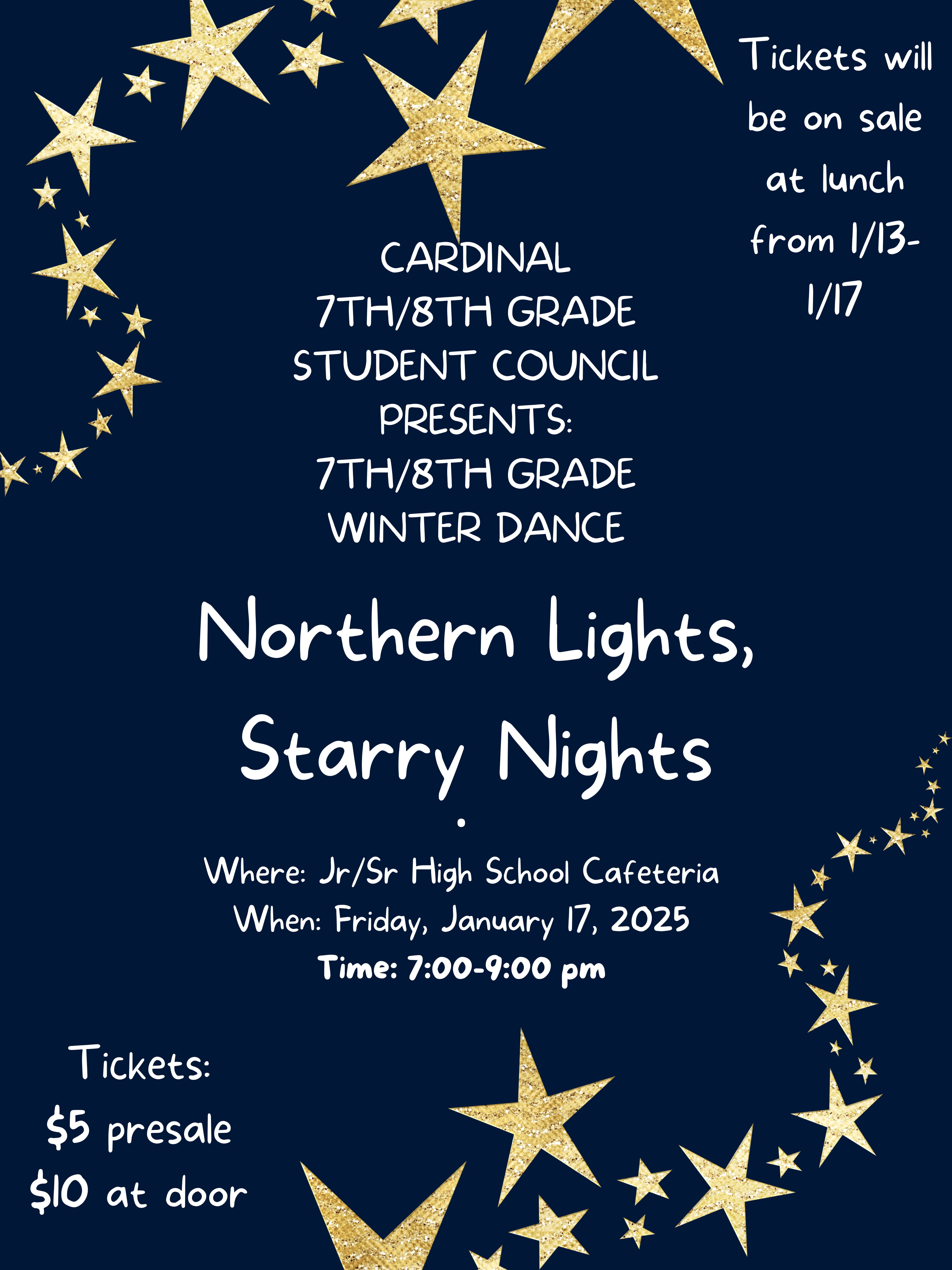 7th & 8th Grade Winter Formal - Northern Lights, Starry Nights