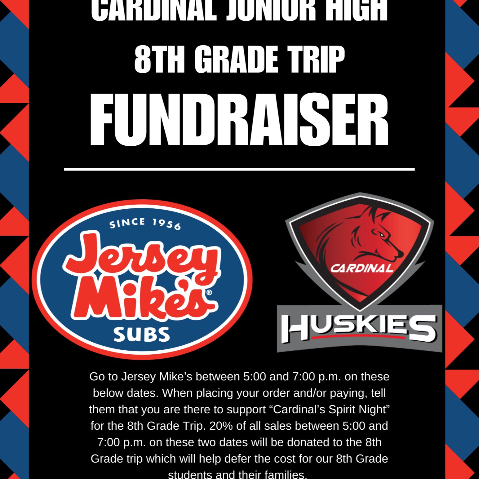 Jersey Mike's Fundraiser - April 1st