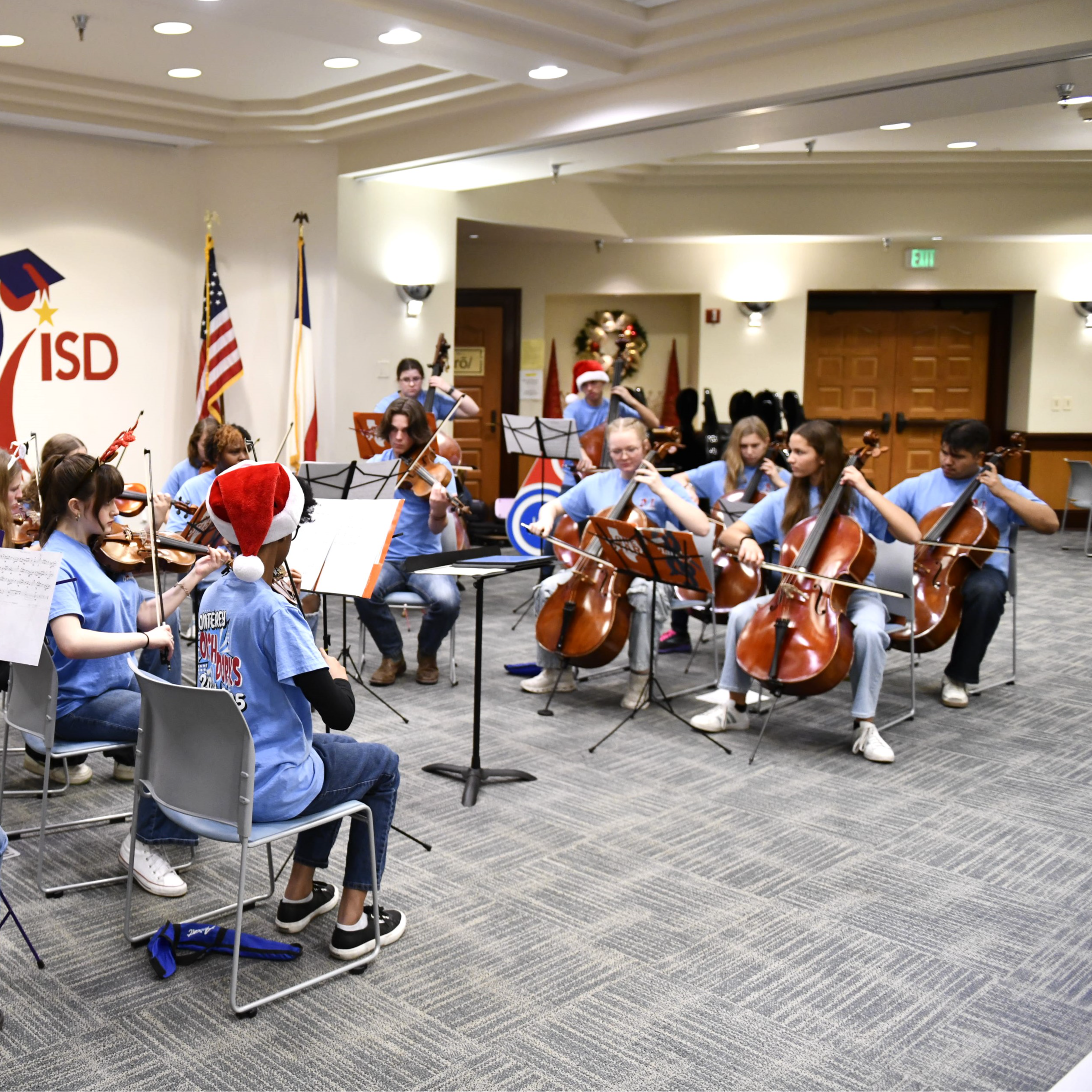 Monterey high school orchestra playing photo