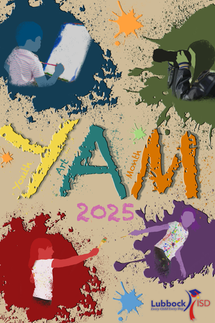 Youth Art Month YAM Poster 2025