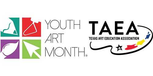 Youth art month and teae logo