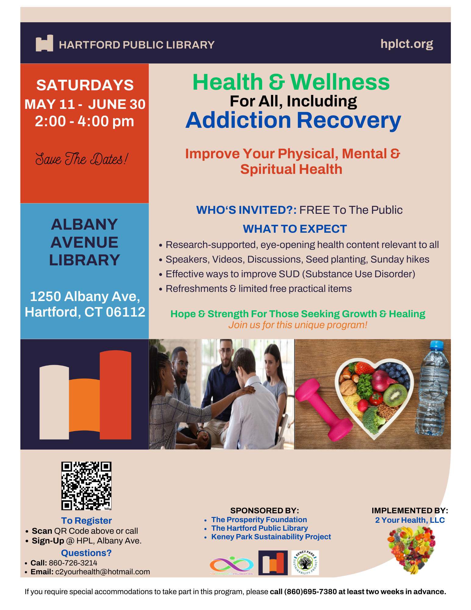HPL Holistic Health & Wellness Program flyer