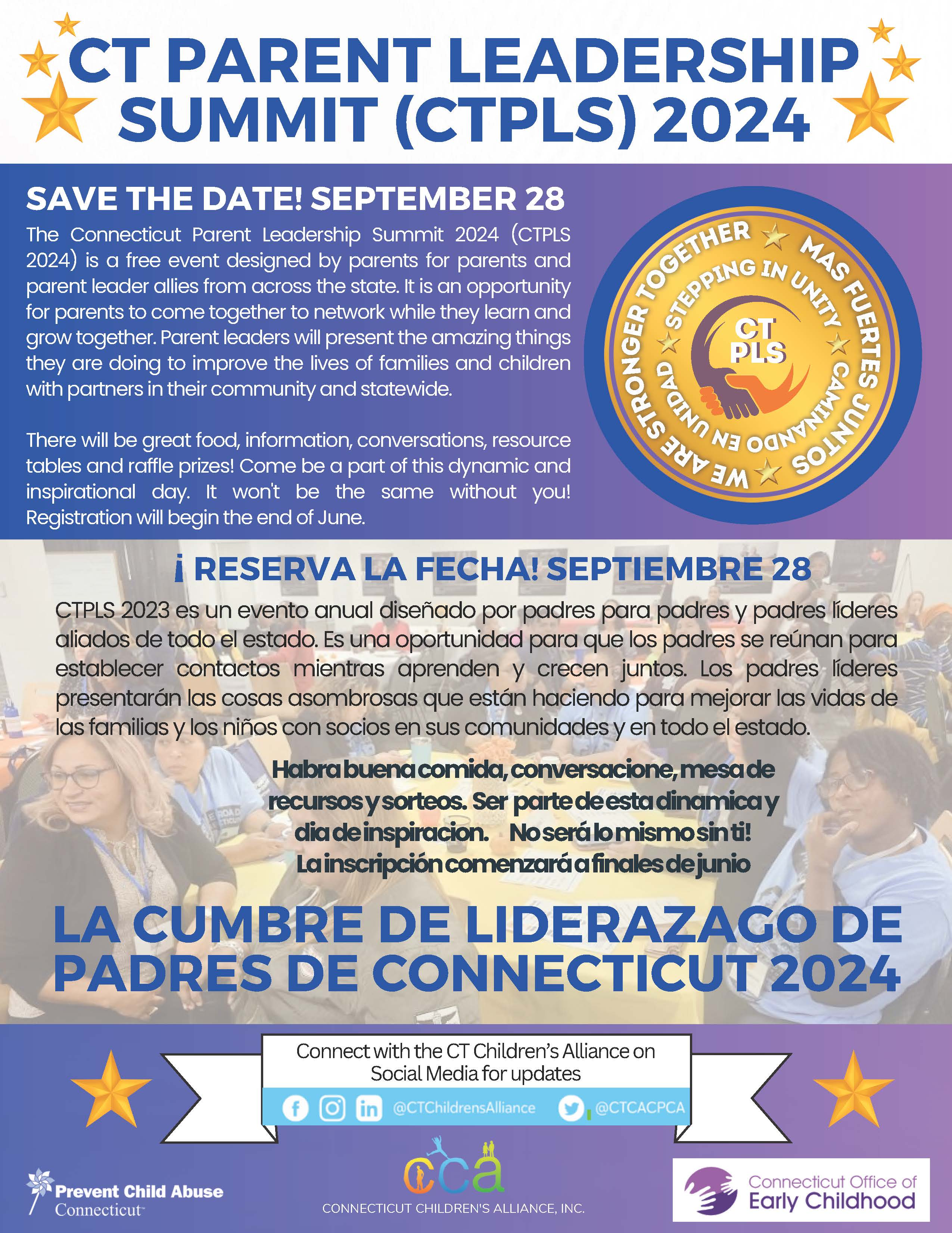 CT Parent Leadership Summit that will be held September 28th