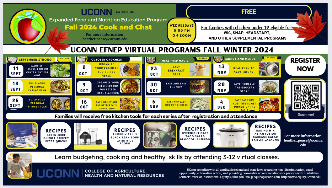 UConn Expanded Food and Nutrition Education Program (EFNEP) AUTUMN 2024 - English