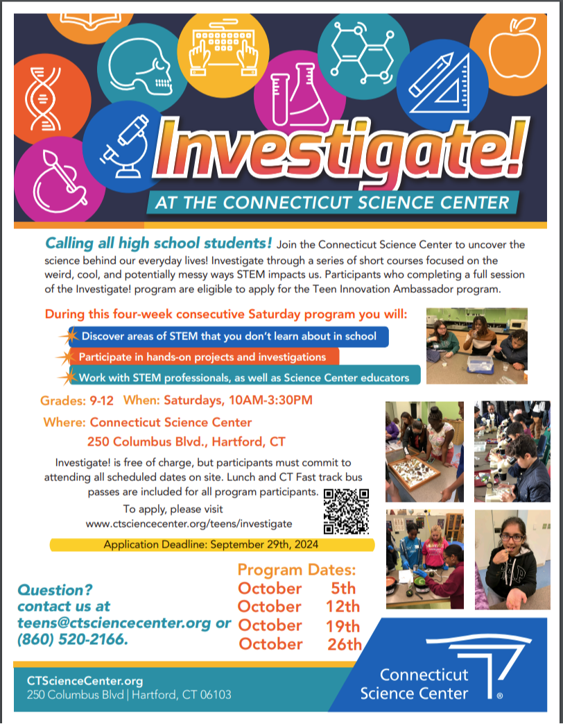 CT Science Center - Investigate Session 1