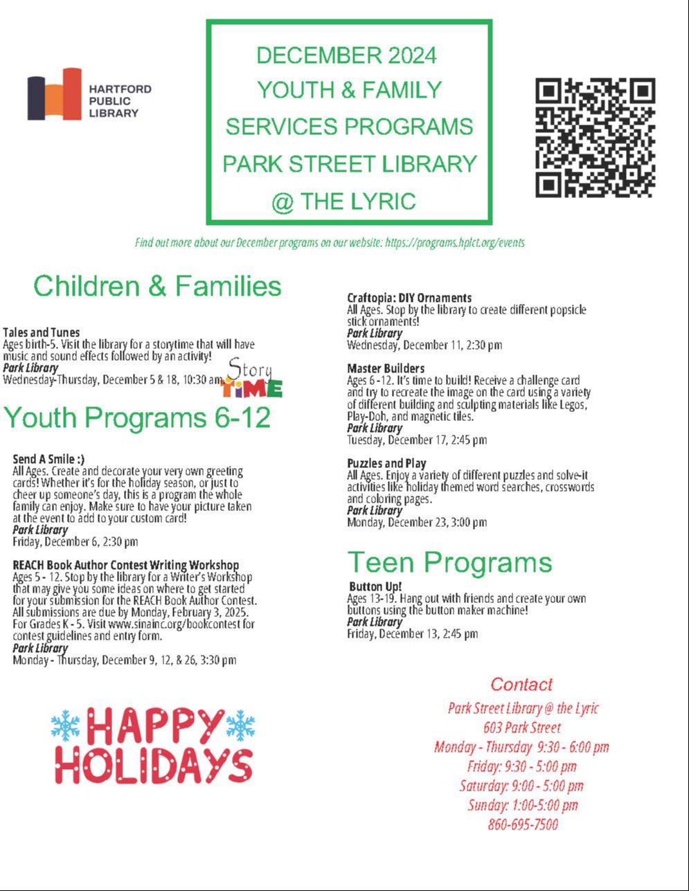 HPL Youth Calendar