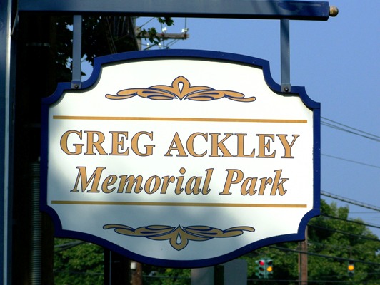 Gregory Ackley Park sign