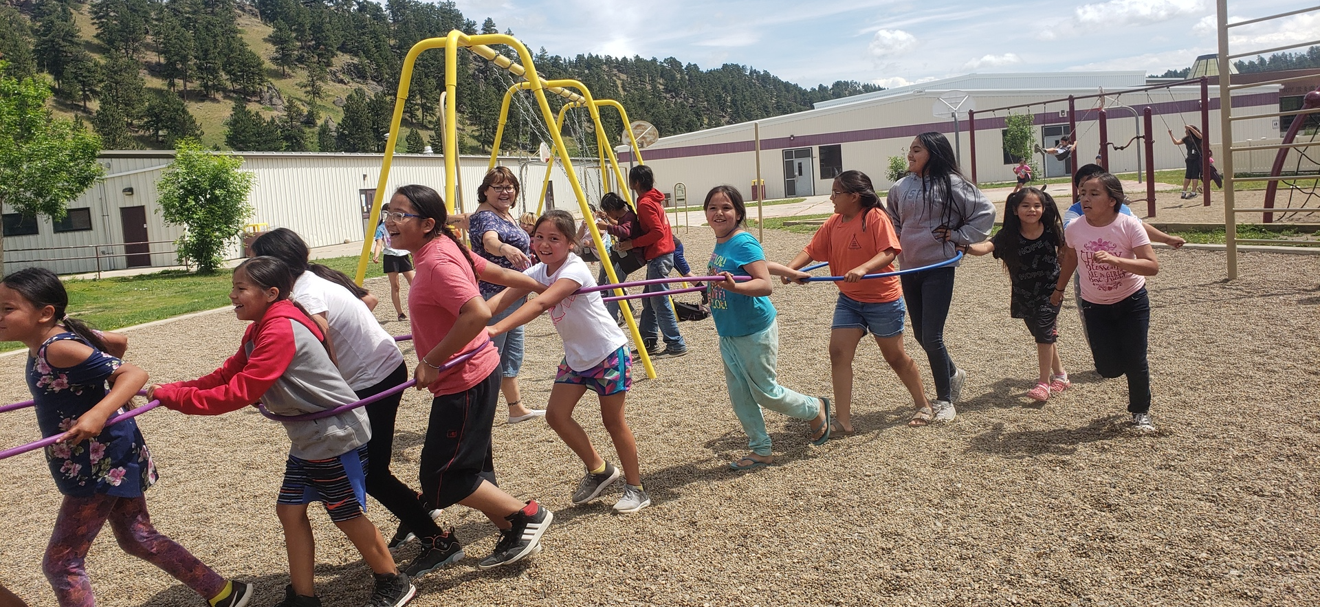 Kids on a playground