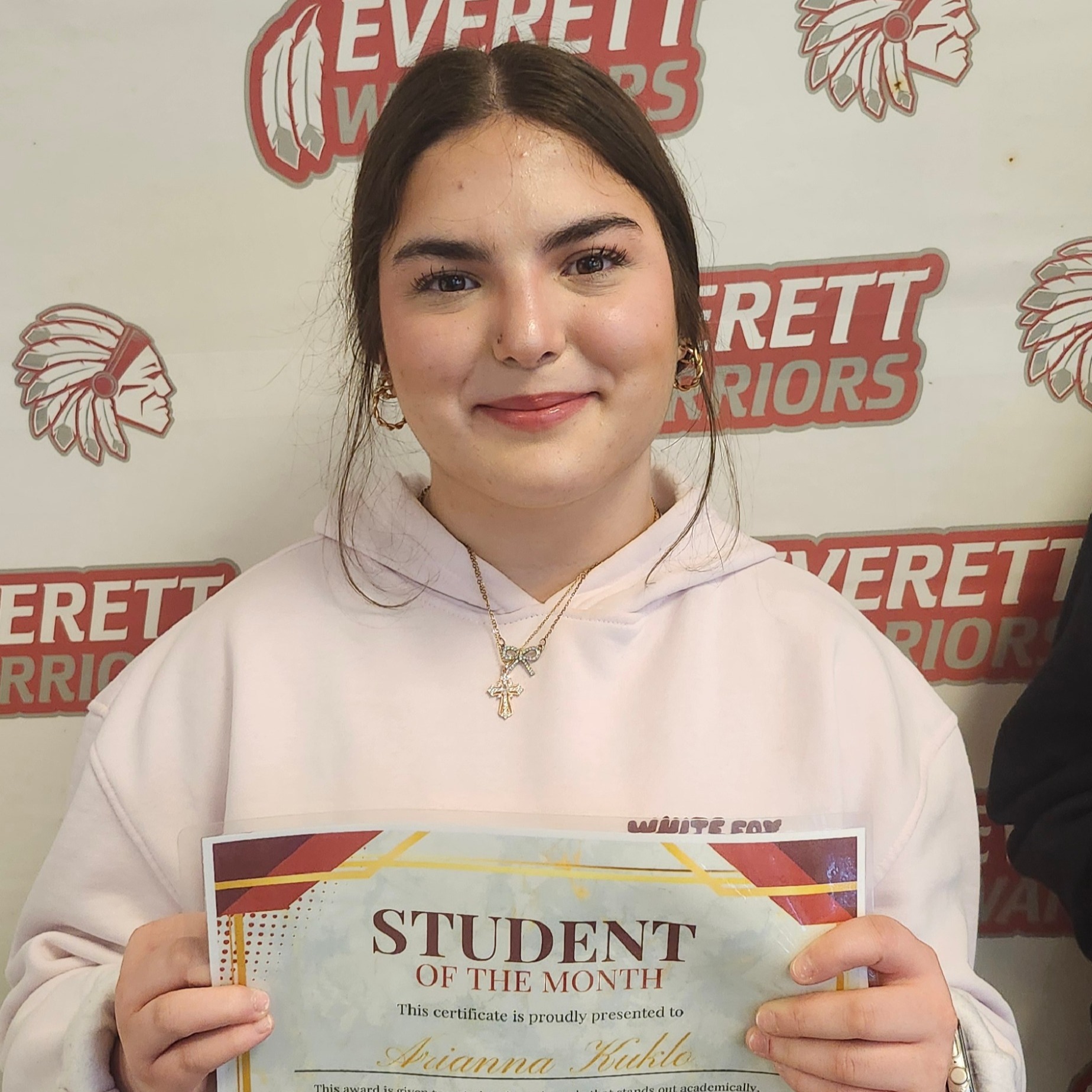 9th Grade student of the month Arianna Kuklo