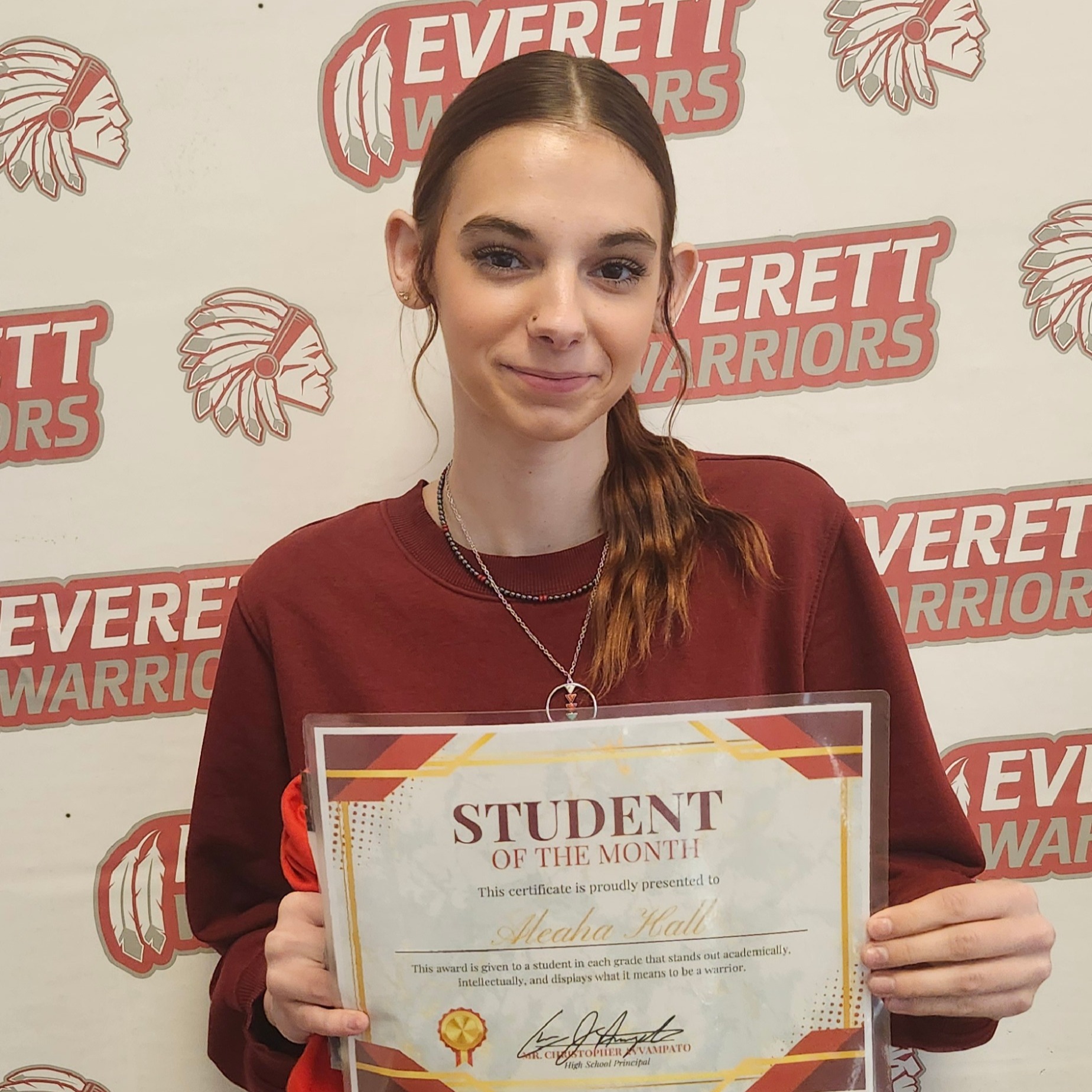 11th Grade student of the month Aleah Hall