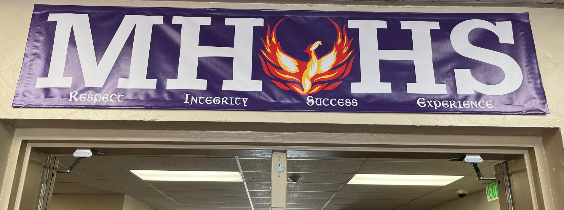 MHHS poster above doors