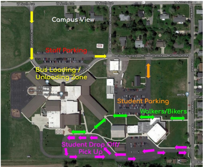 Ada School transportation image of Ada School buildings