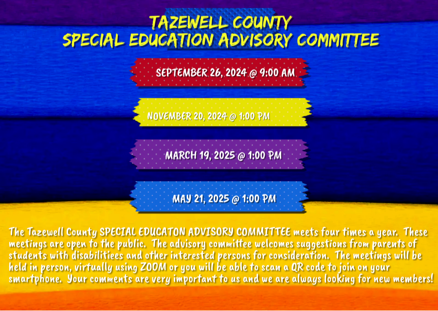 Tazewell County Special Education Advisory Committee Meetings