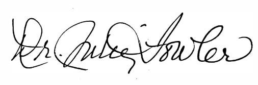 Dr. Julie Fowler's signature