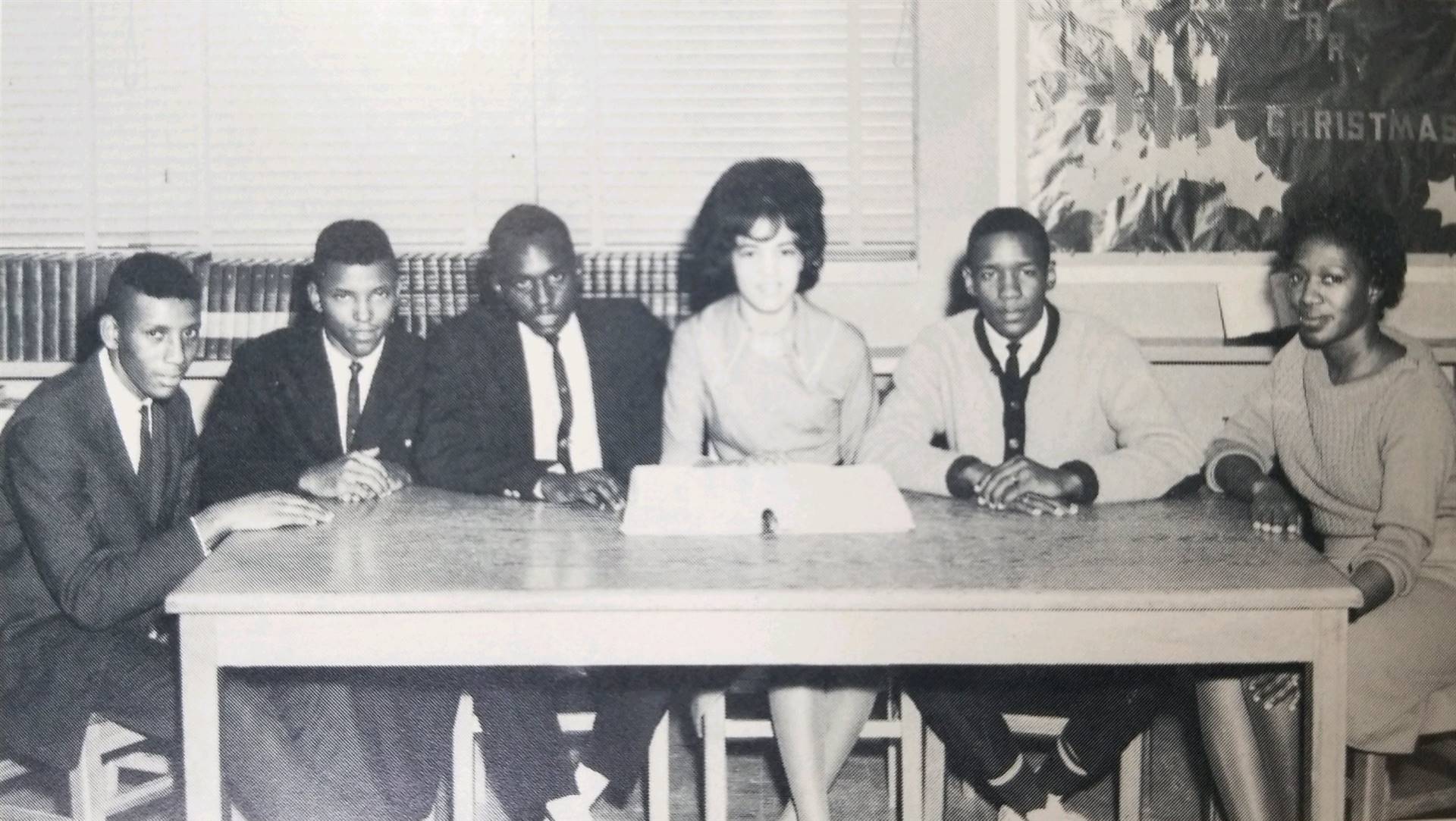 Historical photo of students and staff from the 1968 yearbook for Benjamin E Mays Consolidated School