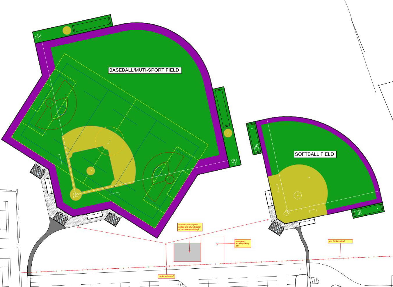 Athletic field proposal
