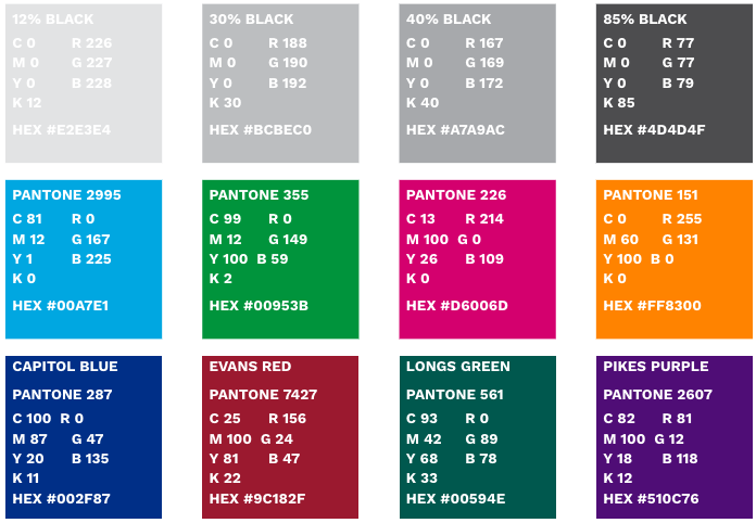 Support color palette