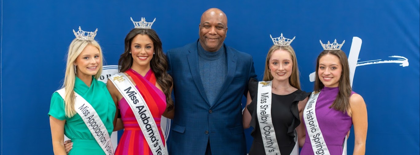 Superintendent Brooks with Miss Alabama Winners