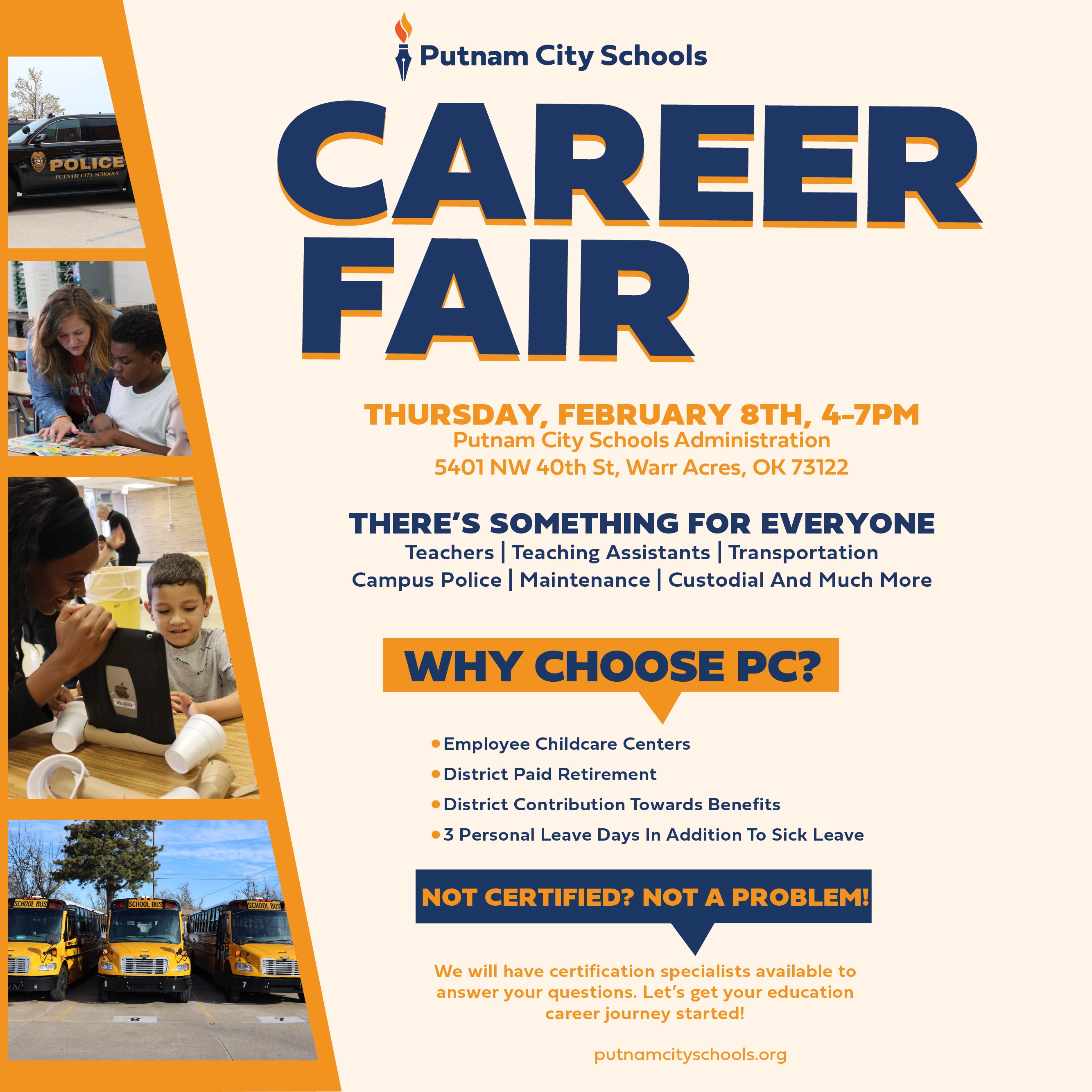 Career Fair Feb. 8 4-7pm at the PC Admin Building