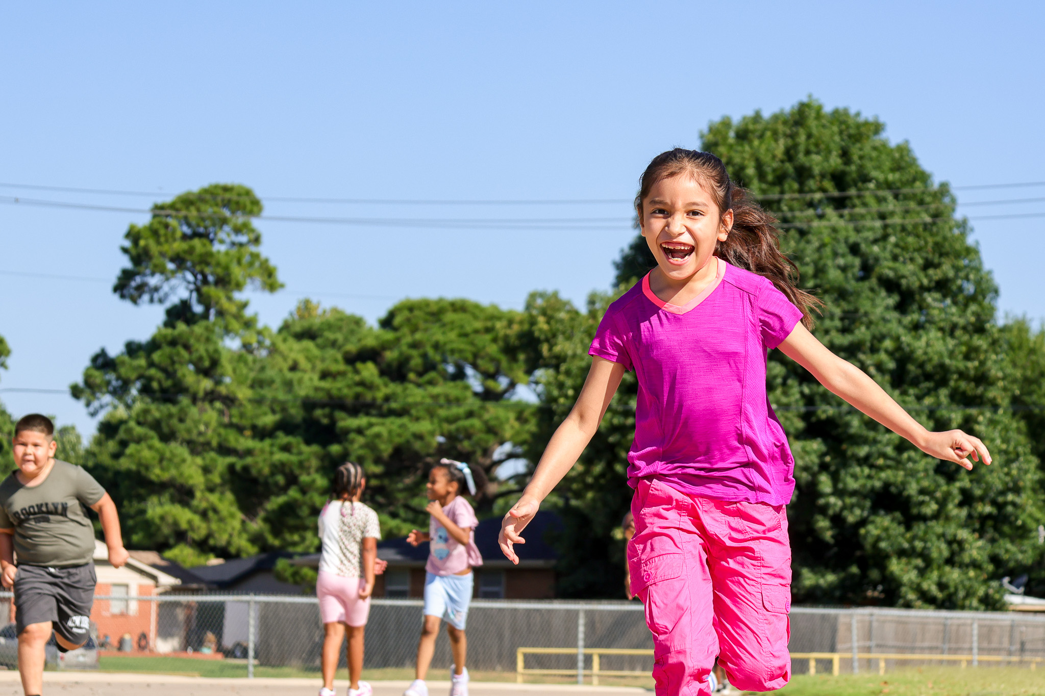 students on playground