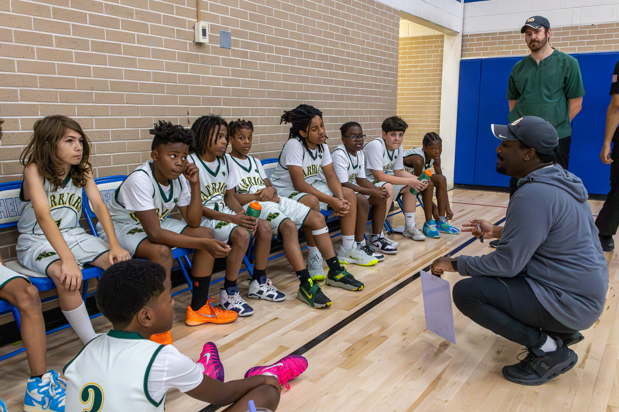 WOMS bball on the bench