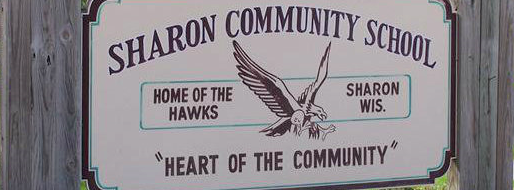 sharon community schools sign