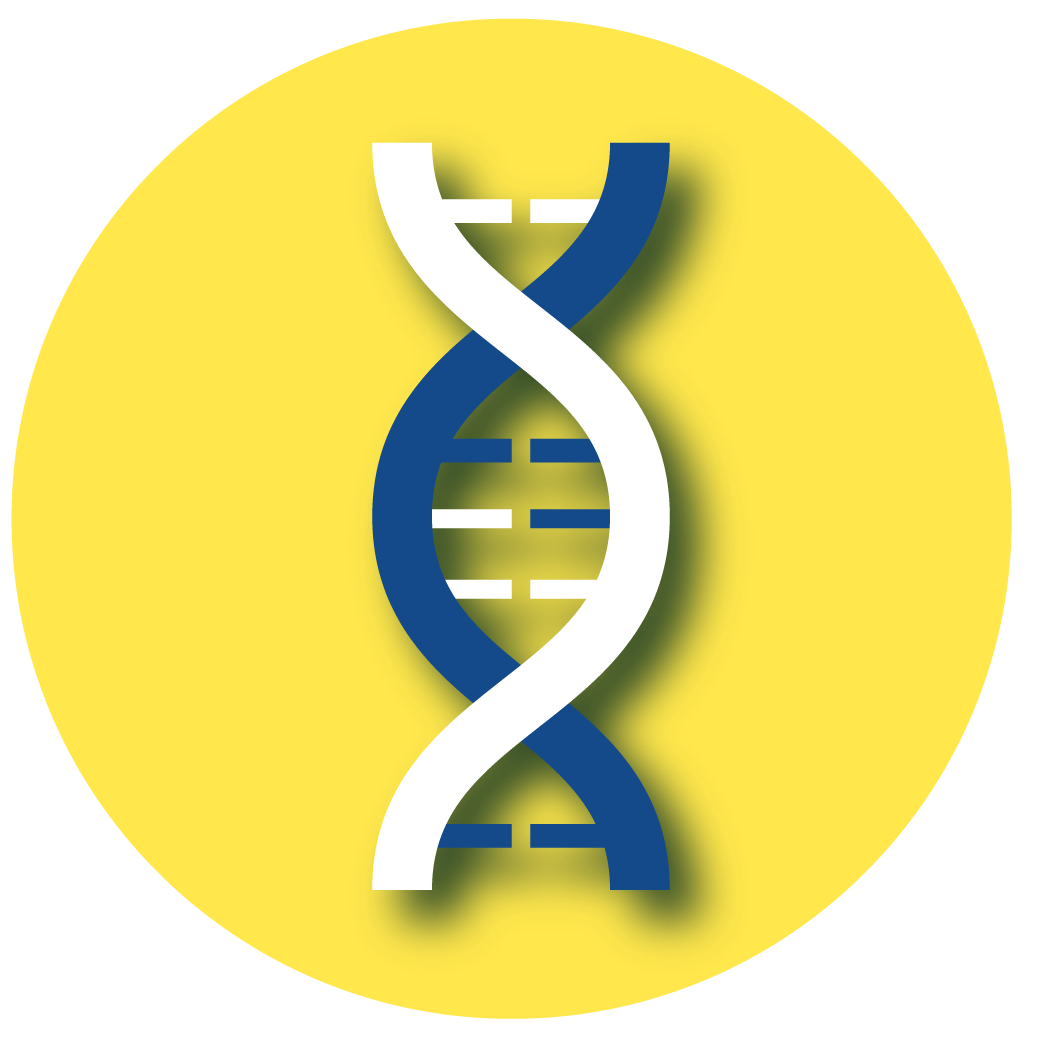 DNA image on yellow circle