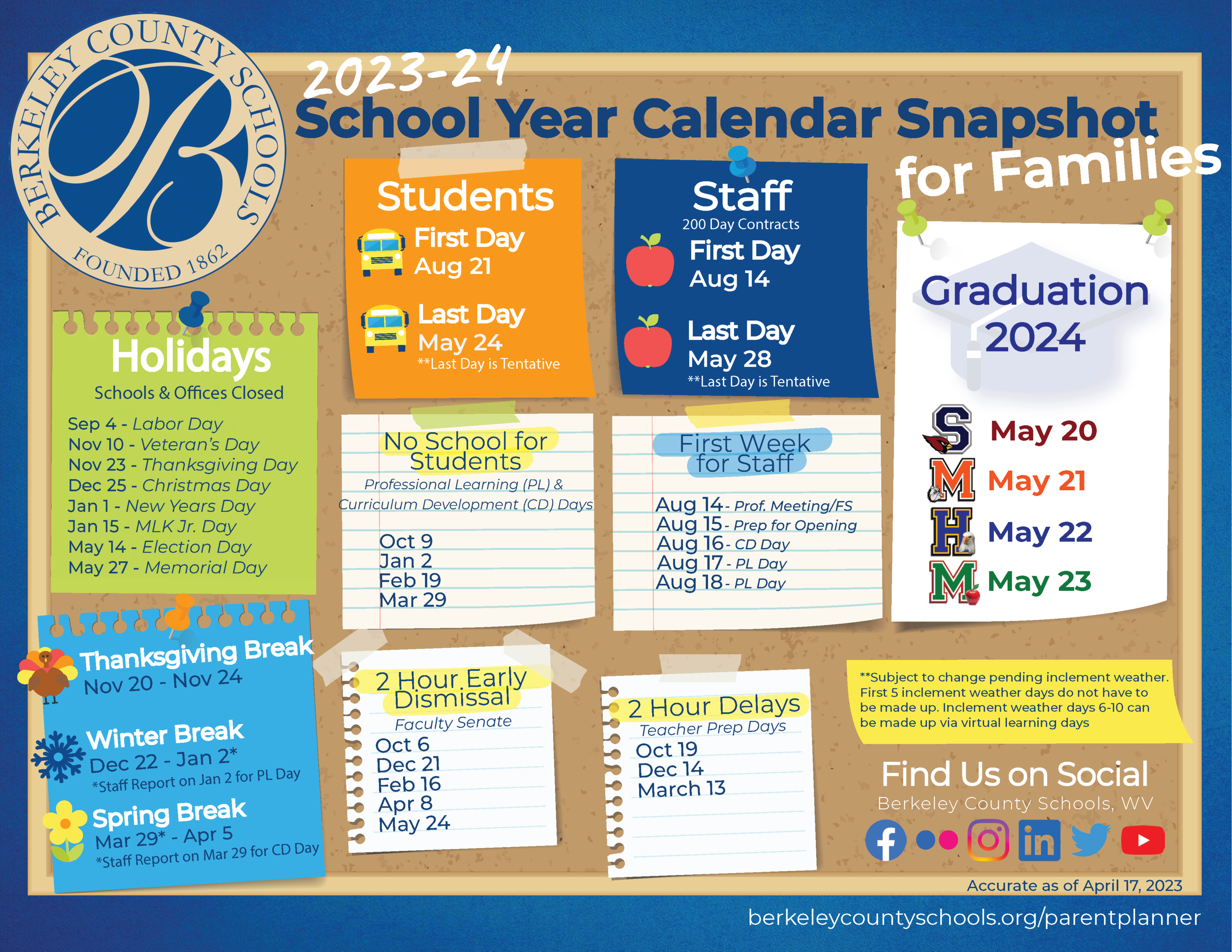 2023-24 School Year Calendar Snapshot: Link to District Calendar https://www.berkeleycountyschools.org/events/?start_date=2023-08-01&end_date=2023-08-31