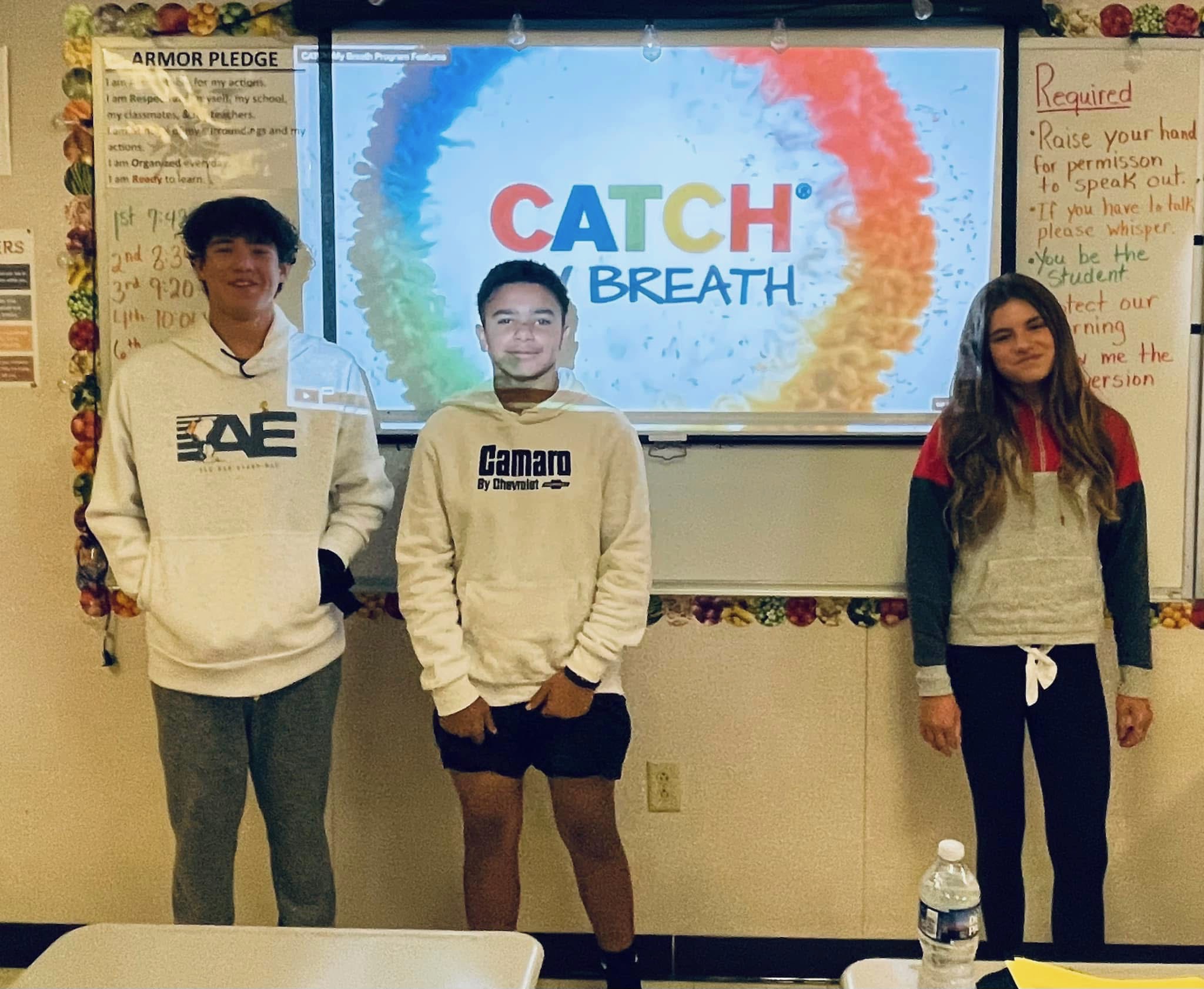 image of students participating in catch my breath program