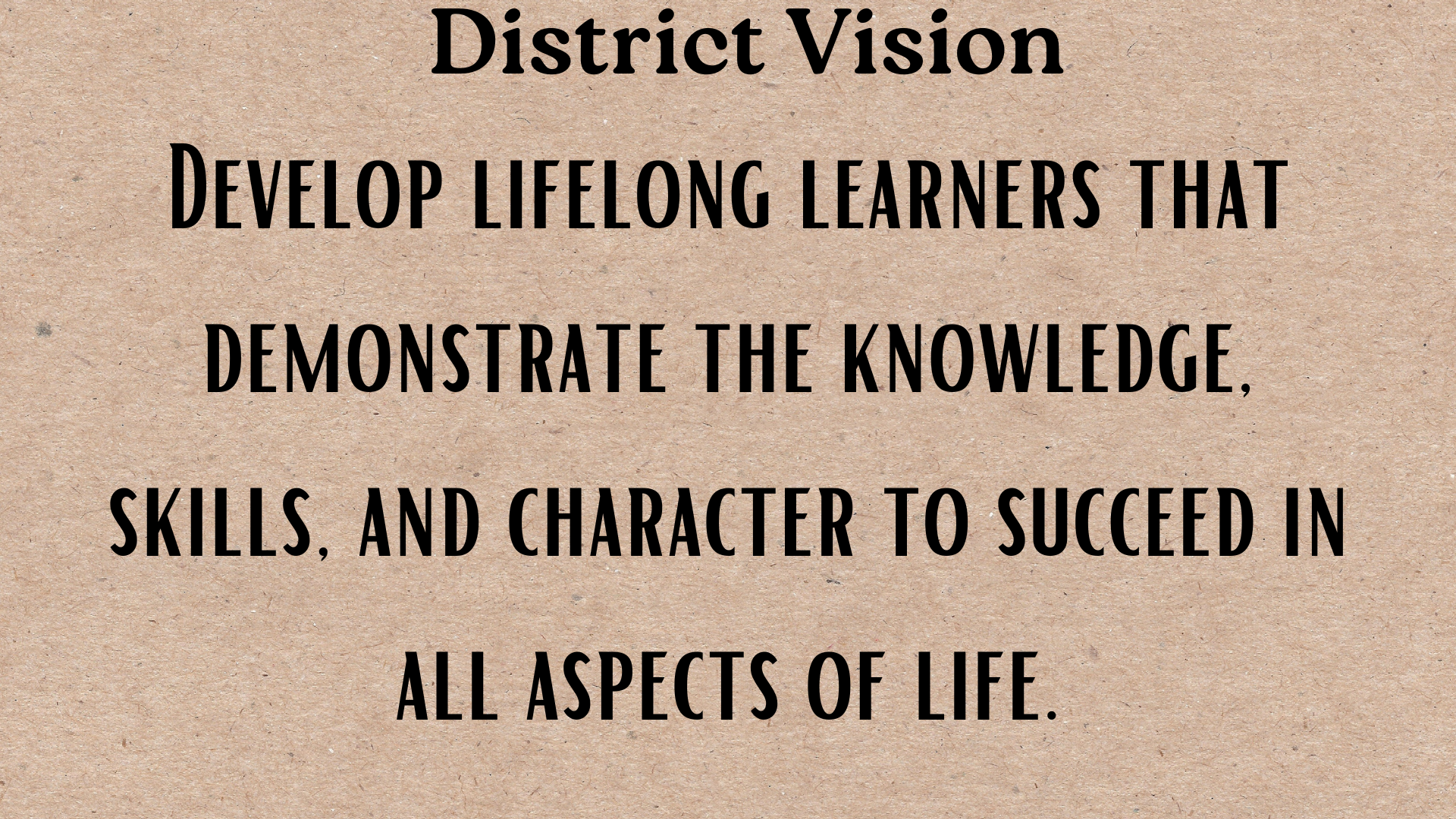 Vision Statement  School District of Hillsboro