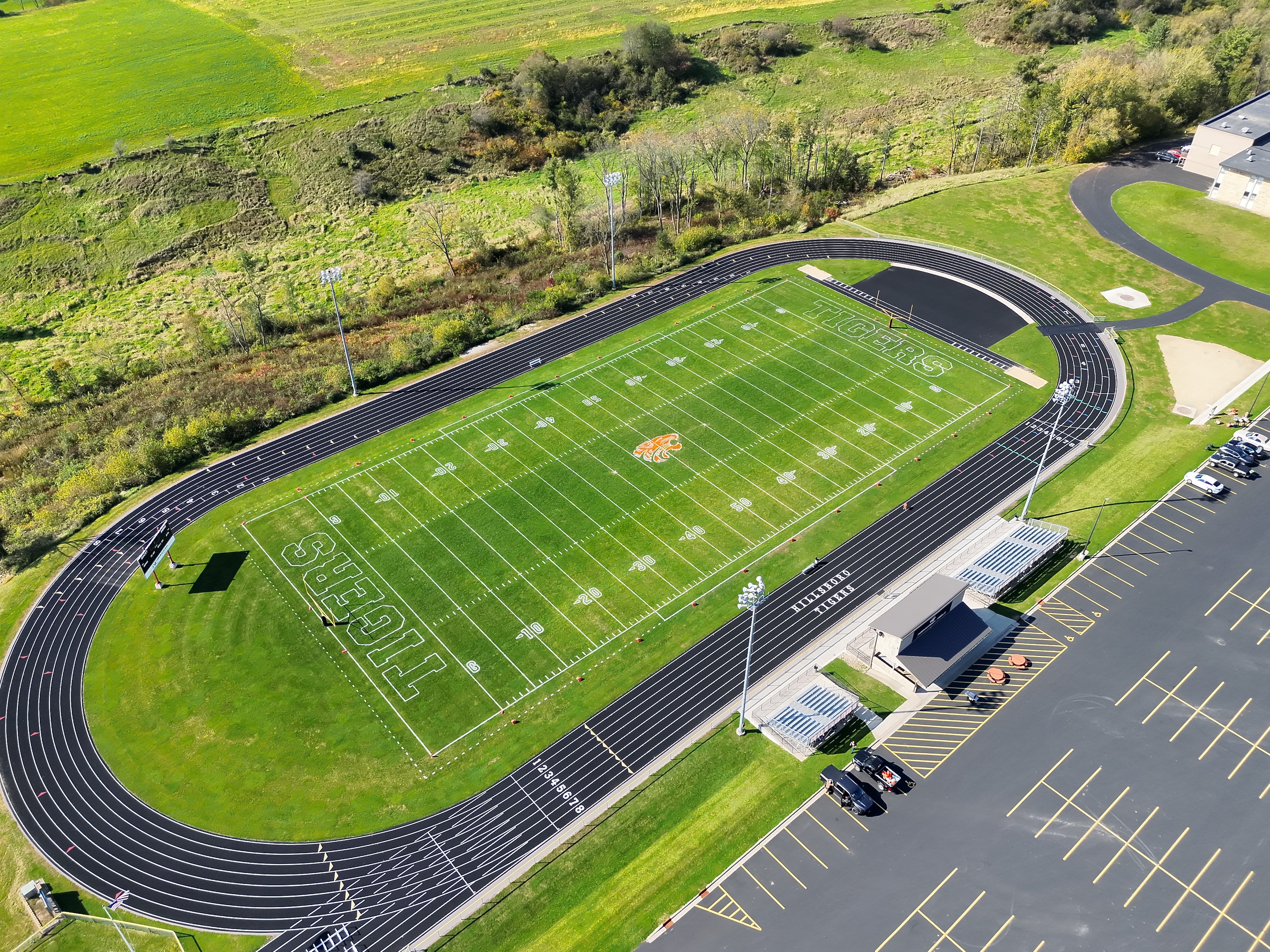 Football Field Aerial Shot