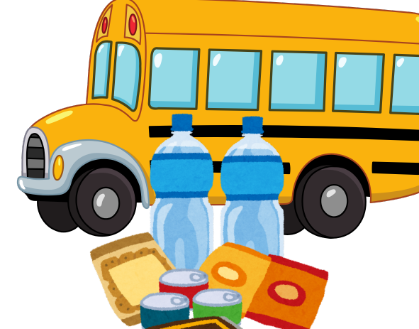 school bus with snacks