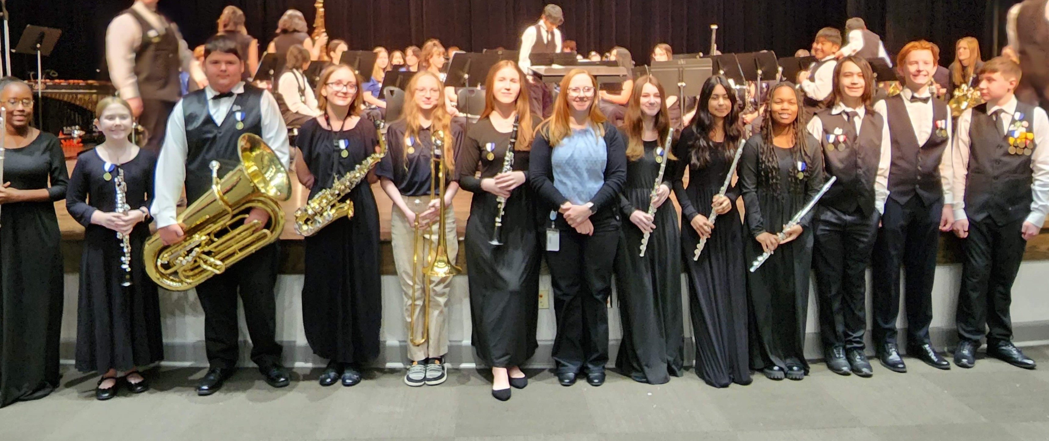 Students at All County Honor Band