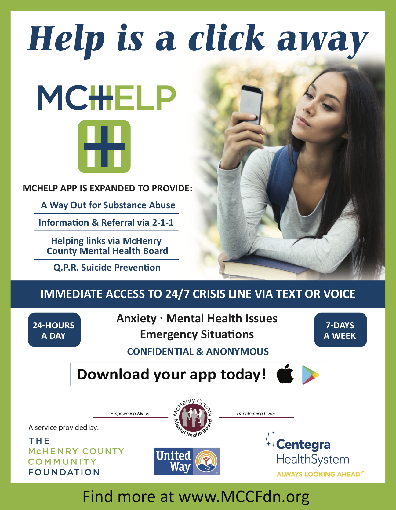 Help is a click away, MCHelp App