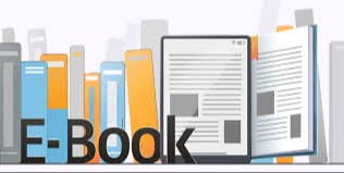 image of books with wording e-book