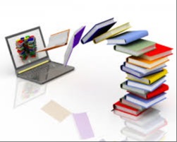 image of laptop with books