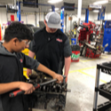 Students working in the auto tech lab