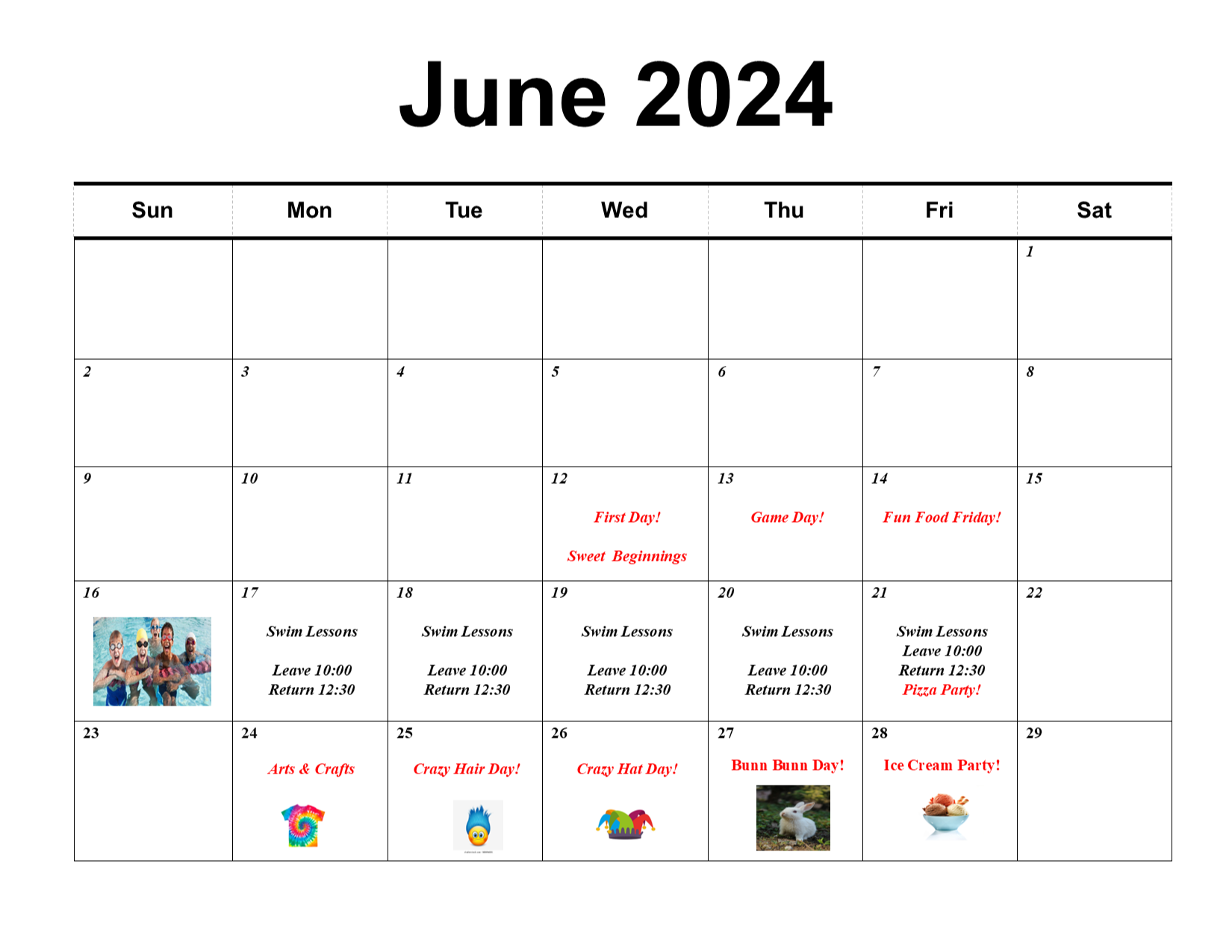 June 2024 Summer Program