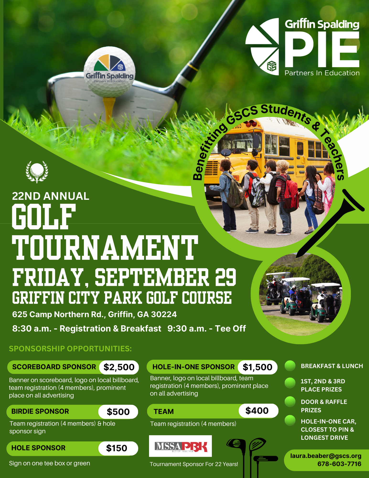 Golf Tournament sponsorship opportunities