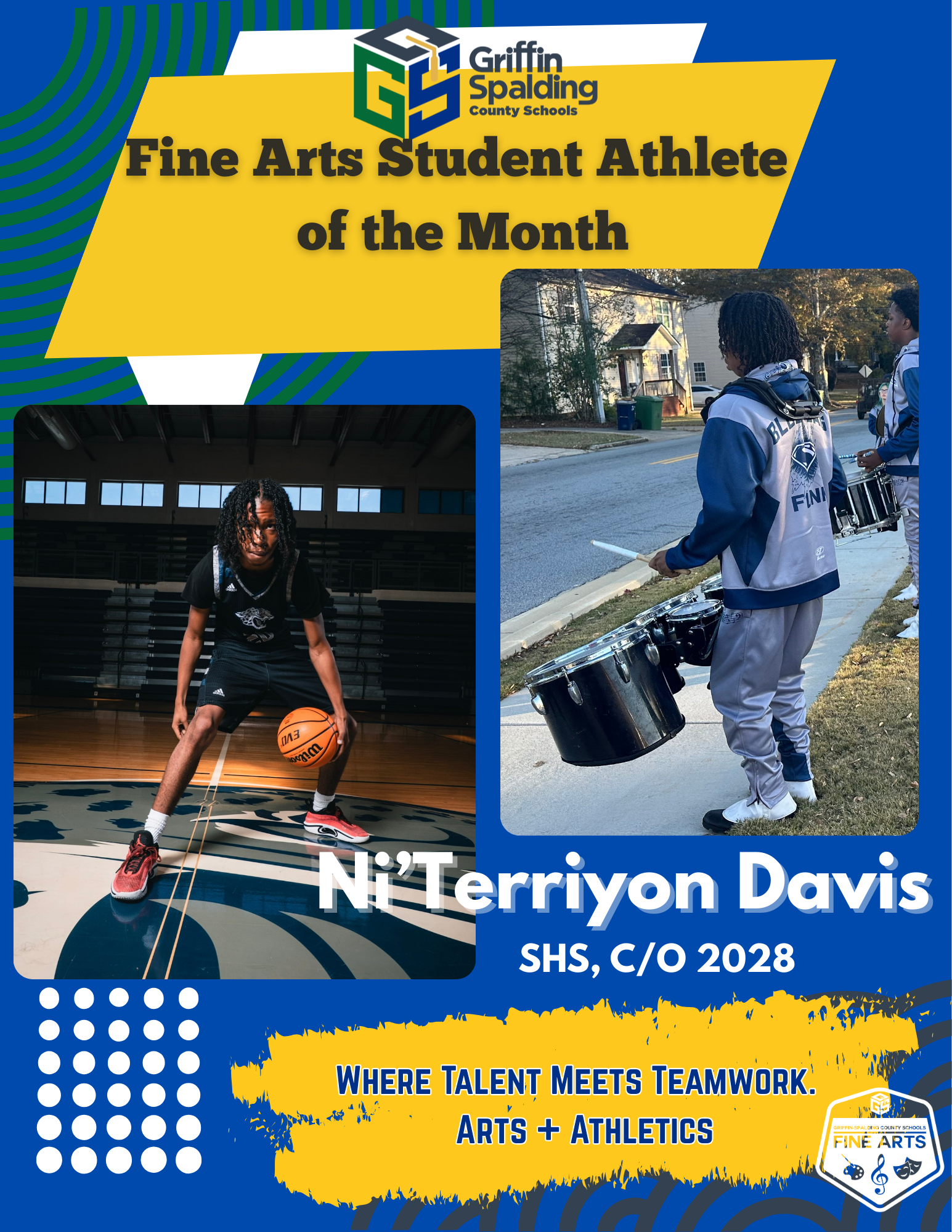 January 2026 Fine Arts Student Athlete