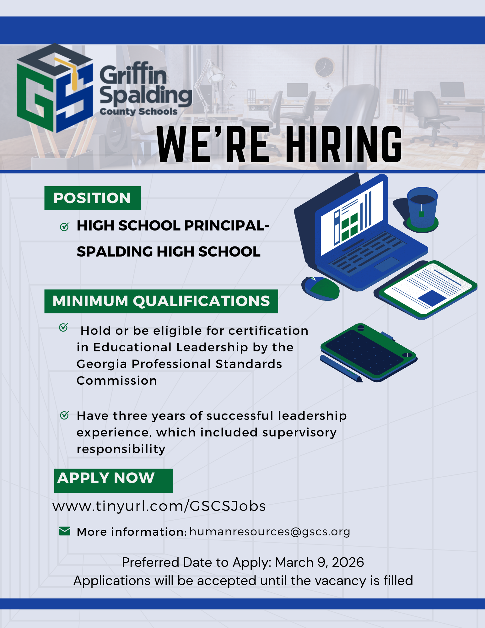 shs principal hiring