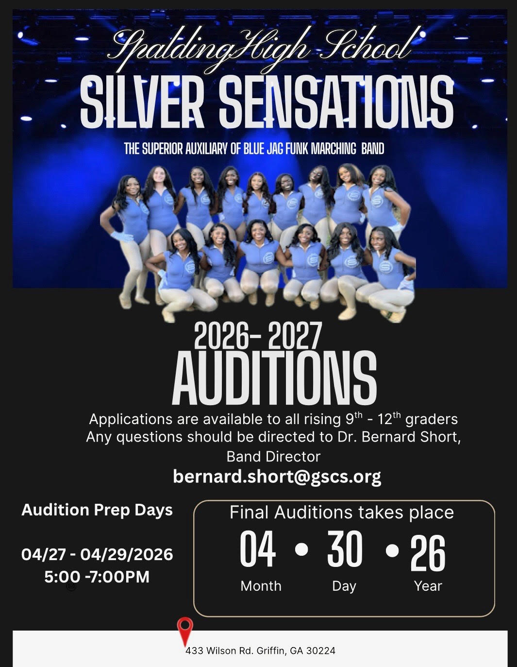 SHS Auxiliary Band Tryouts for 2026-27 Team