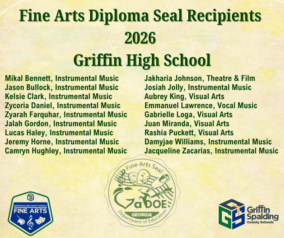 Names of Fine Arts Diploma Seal Recipients