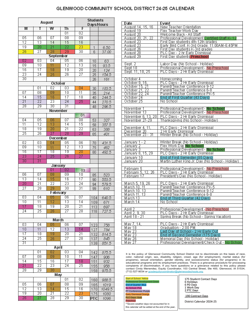 District Calendar